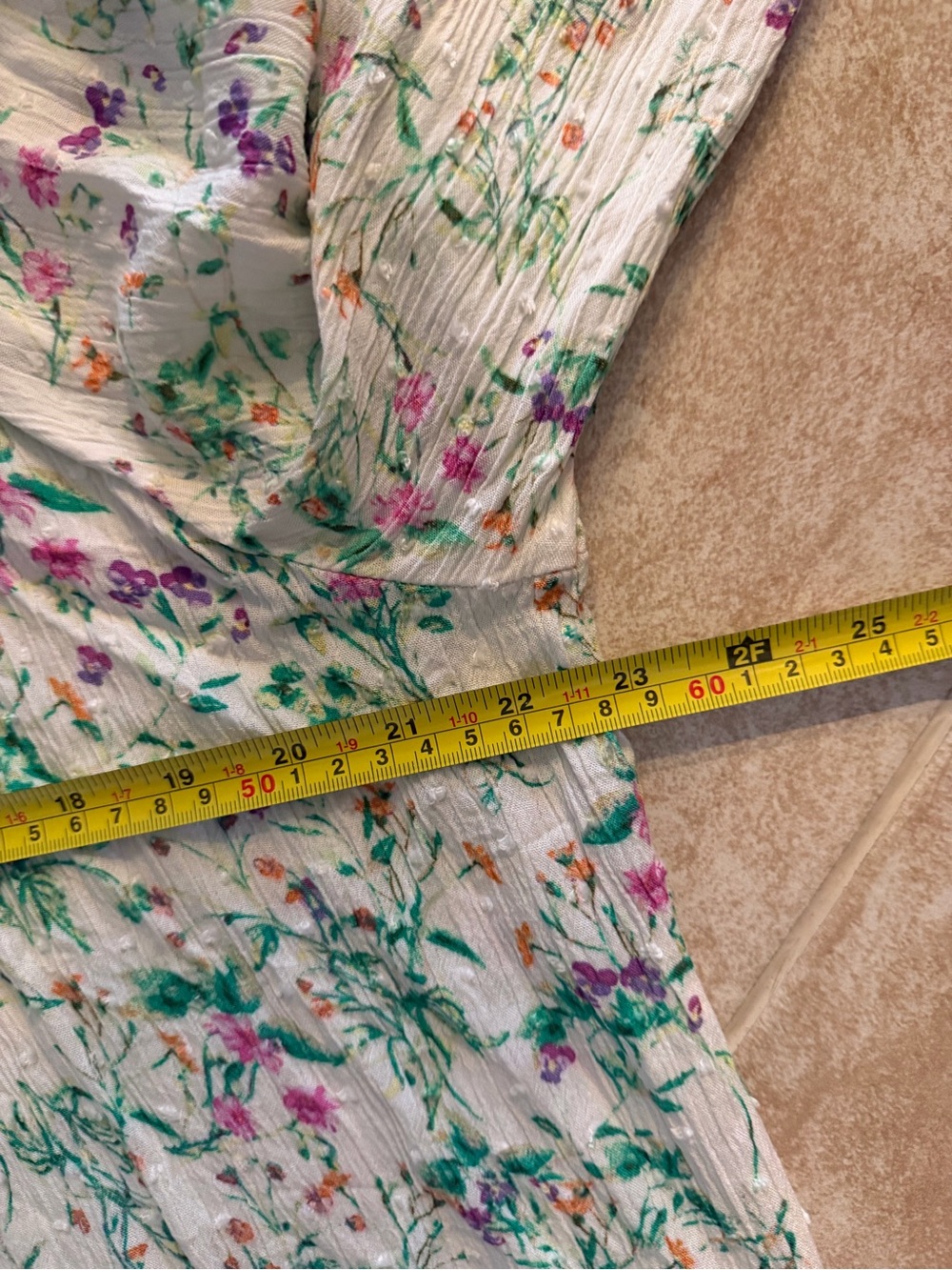 Rose & Olive Cream Floral Crochet-Yoke Peasant Blouse Flowy - Picture 8 of 9